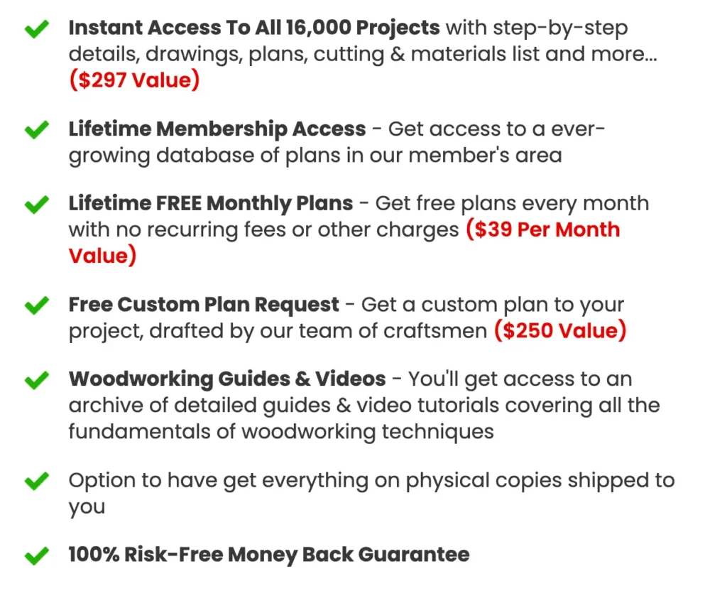 woodworking plans step by step projects